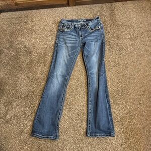 Grace in LA Straight Leg Embellished Women's Jeans - Size 28